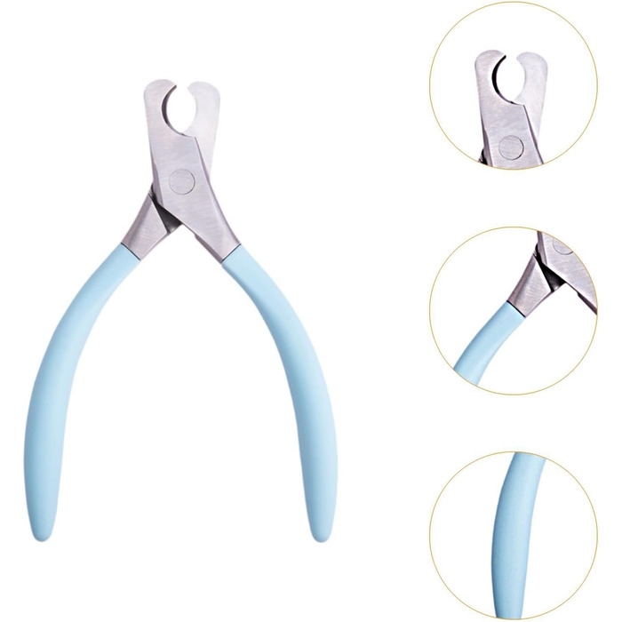 Ножиці для догляду за кігтями тварин, інструмент для стрижки кігтів, аксесуари для грумінгу, сталевий колір (блакитний)