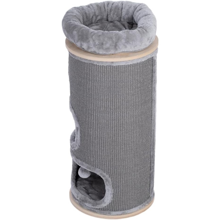 Дряпка для котів Natural Paradise Primrose | Стабільна дряпка з міцного сизалю | Сірий колір (XXL, 110 см)