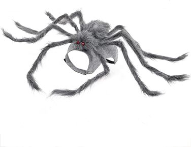 Костюм Павука на Хелловін для собак BAMY, кумедний аксесуар, сірий колір, косплей для домашніх тварин, розмір S (обхват грудей 30–41,9 см)