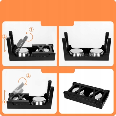 Подвійна підвищена миска для собак та котів, миска для корму