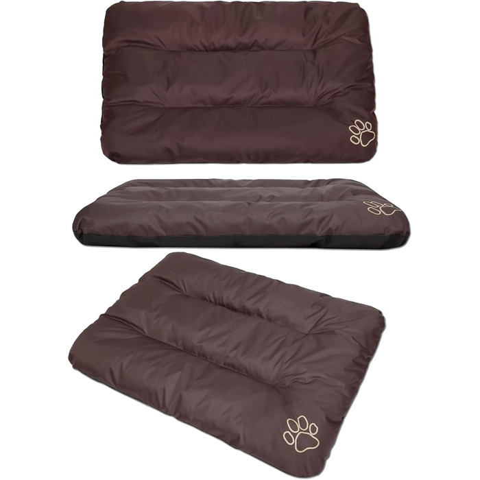 Матрац для собак, лежанка для собак великих, середніх та малих порід - вологостійкий килимок для собак, м'який лежак з піни, Outdoor & міцний матрац для собак - 90x60x8 см Коричневий R1(90 x 60 см) Коричневий