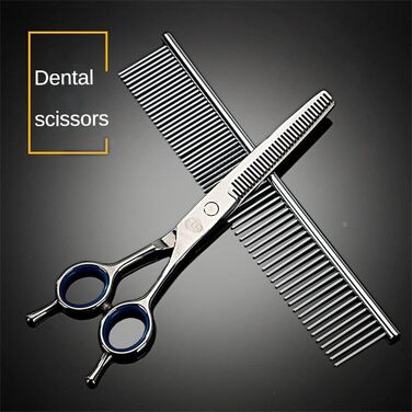 Набір професійних ножиць для собак, 4 в 1: ножиці для фінальної обробки, прямі ножиці, вигнуті ножиці, гребінець. Виготовлено з нержавіючої сталі. Підходить для собак, котів та інших домашніх тварин.