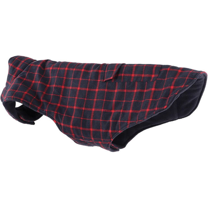 Теплий водонепроникний вітрозахисний жилет для собак в клітинку на зиму - тепла куртка для маленьких та середніх собак, блакитний (M)