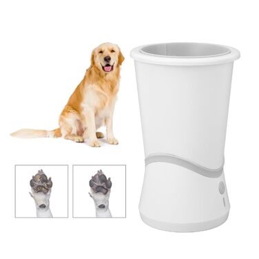 Електричний очищувач лап для собак, автоматичний перезаряджуваний мийник лап для домашніх тварин з регульованим тиском води для ретельного очищення