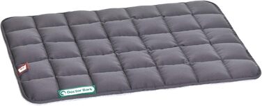 М'яка лежанка для собак Doctor Bark, розмір S (65x50 см), сіра, для маленьких собак/цуценят, міцна, для дому та вулиці, можна прати до 95°C