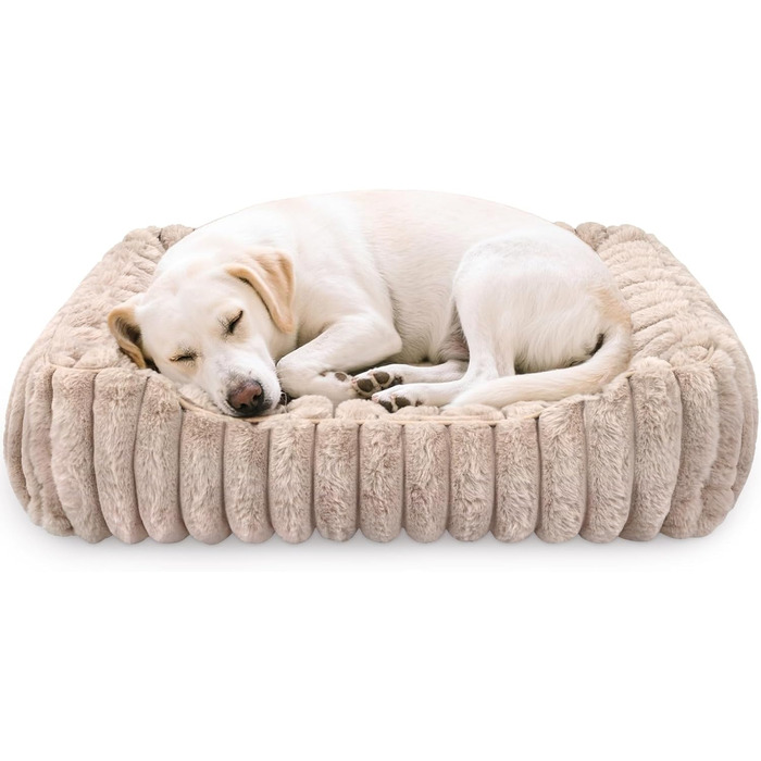 Килимок для кота, круглий лежак для тварин, лежанка у вигляді пончика, лежанка для собак, миючий, плюшевий, з неслизьким дном, м'який бортик (50 x 50 см) (70 x 70 x 20 см, Коричневий)