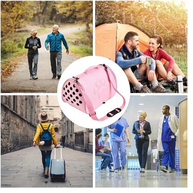 Сумка для кота з плечовим ременем | Сумка-переноска для цуценят для подорожей | Для котів, цуценят, подорожей, походів, літаків, ветеринара (Рожева, L)
