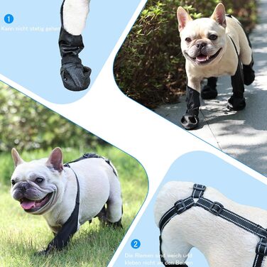 Водонепроникні чоботи для собак, захист подушечок лап для собак малих та середніх порід, регульоване взуття для домашніх тварин для прогулянок, м'які чоботи для тварин, захист подушечок лап (Чорний, Середній)