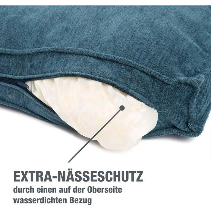 JAMAXX Преміум подушка для собак, ортопедична, 90x70 см (M), знімний чохол з Chinille