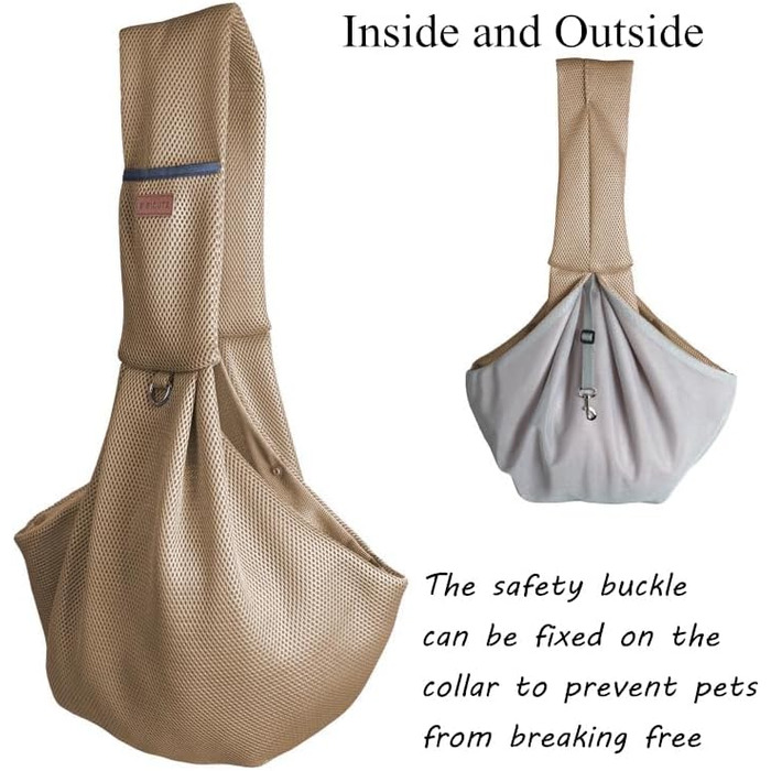 Транспортна сумка для собак і котів на плечі, хакі. Дихаюча сумка-переноска для вигулу, подорожей та активностей на відкритому повітрі