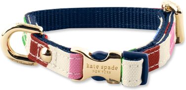Оригінальний нашийник для собак Kate Spade Adventure Stripe, регульований, з золотистою металевою пряжкою, для маленьких собак, унісекс