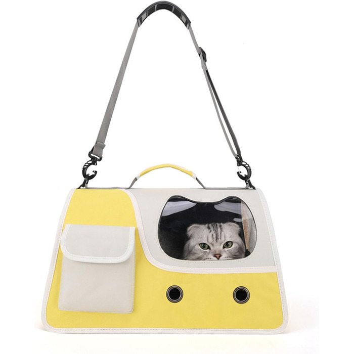 Сумка-переноска для тварин, складана, дихаюча, велика місткість, з вікном, для подорожей - комфортна, міцна з металевим каркасом, ідеальна для прогулянок