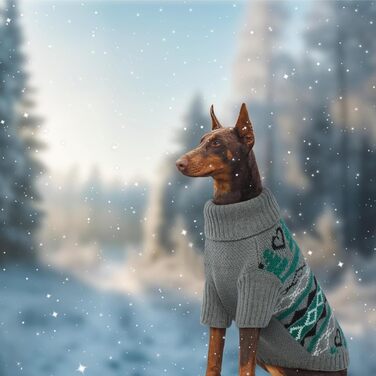 Зимовий теплий одяг для собак: куртка, теплий костюм, светр (сірий, L)