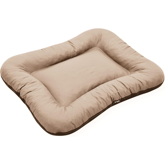 Клео - лежанка для собак середніх розмірів, 90x70 см, бежева, знімний чохол, водонепроникна, для собак великих порід