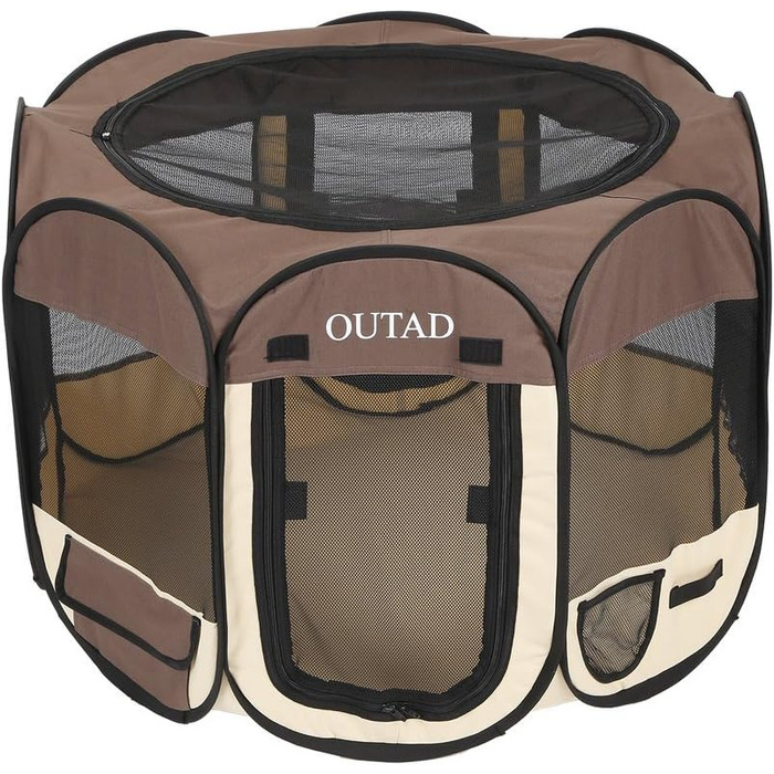 Клітка-манеж для тварин Robereanw, переносна клітка для цуценят, собак, котів, кроликів та дрібних тварин (M)