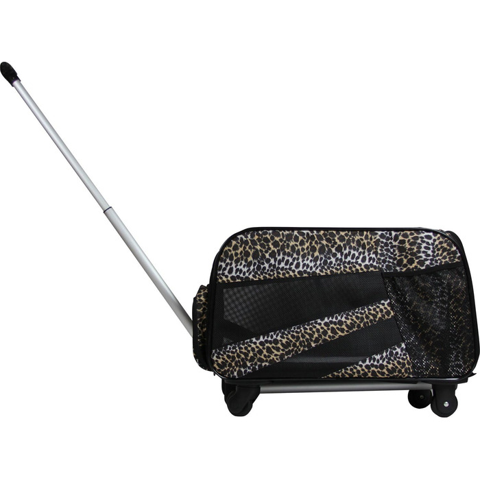 Транспортна сумка для домашніх тварин DBEST Products, середнього розміру, м'які стінки, складана, для собак та котів, схвалена авіаперевізниками, сумка-переноска Leopard