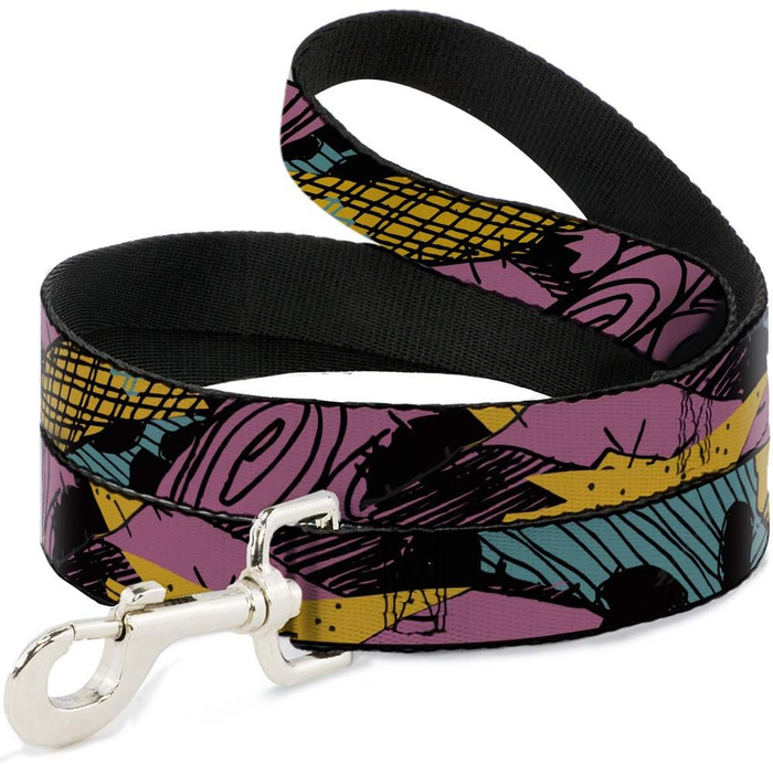 Повідок для собак Buckle-Down Nightmare Before Christmas Sally, патчворк, 122 см, 3,8 см