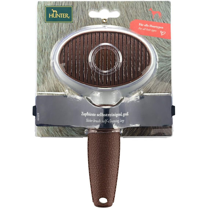 HUNTER SPA щітка для грумінгу собак, самоочисна, 19.0 x 10.5 см