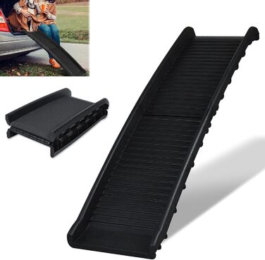 Рампа для собак Hunderampe, складна, антиковзка, до 90 кг, 156x40 см, для SUV, чорна