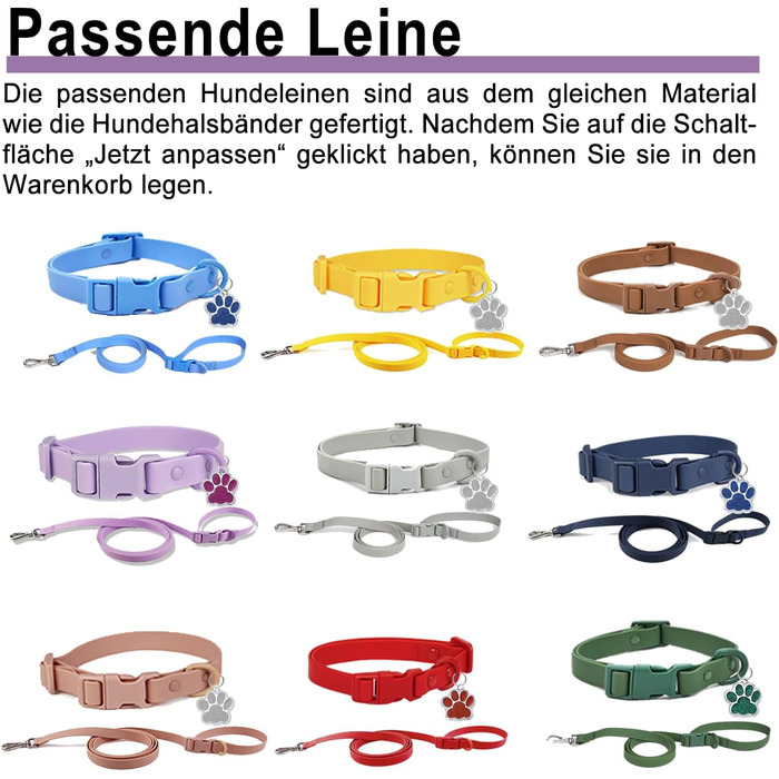 Персоналізоване собаче нашийник з металевою застібкою, з іменем та номером телефону. Регульовані розміри для великих та середніх собак (Collar 07)