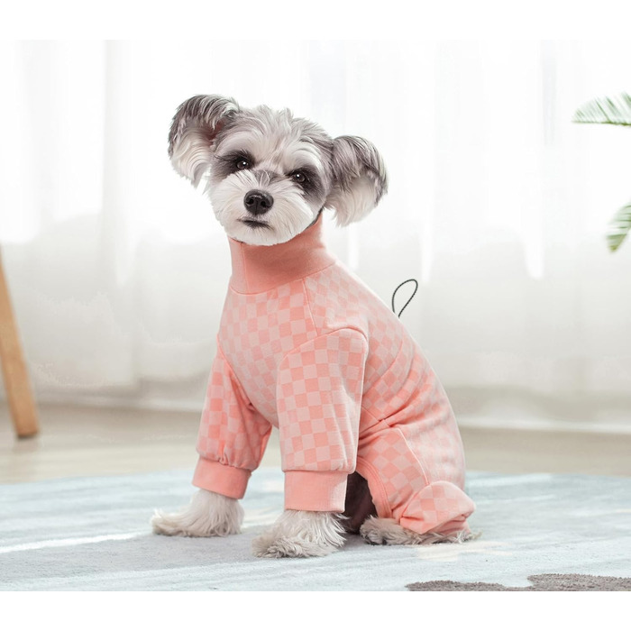 Теплий флісовий зимовий одяг для собак - піжама, комбінезон, тепла куртка для малих та середніх собак (X-Small, рожевий)