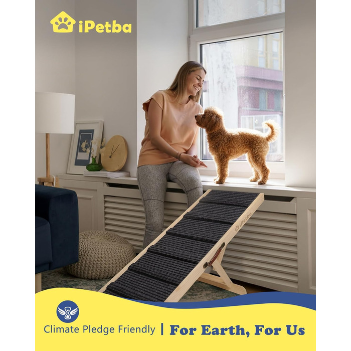 Рампа для собак та котів Hunderampe - складана, регульована, до 90 кг (внутрішнє використання до 35 кг)