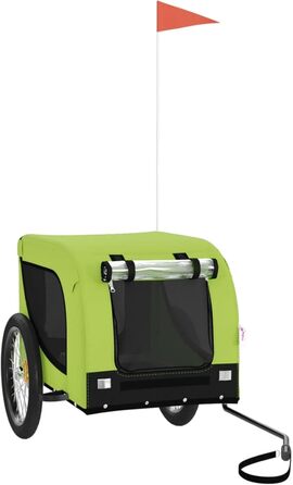 SECOLI Причіп для собак, візок для собак, буги для собак з відбивачем. Причіп для велосипеда для собак до 45 кг, зелений, 136 x 69 x 73.5 см