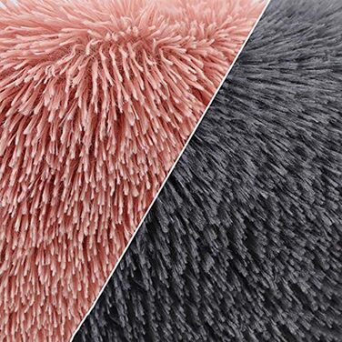 Квітковий лежак для котів та собак, Doughnut форма, 60 см, сірий. Легко чиститься