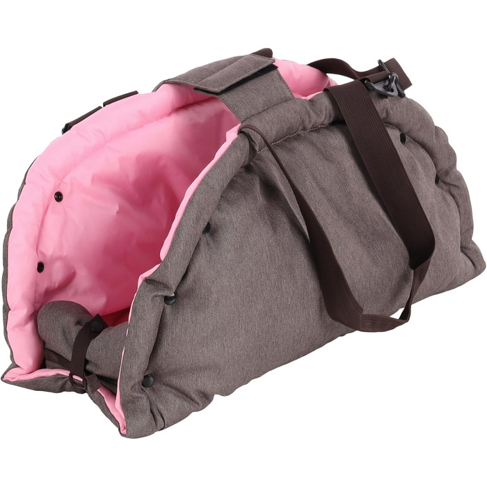 Сумка-переноска для собак і котів Flamingo Xenos Taupe - 47x25x28 см - Міцна та зручна