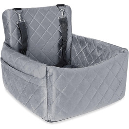 Автомобільний лежак для собак, кріплення на заднє сидіння, з ременями безпеки та кишенею для зберігання, 45x40x34 см