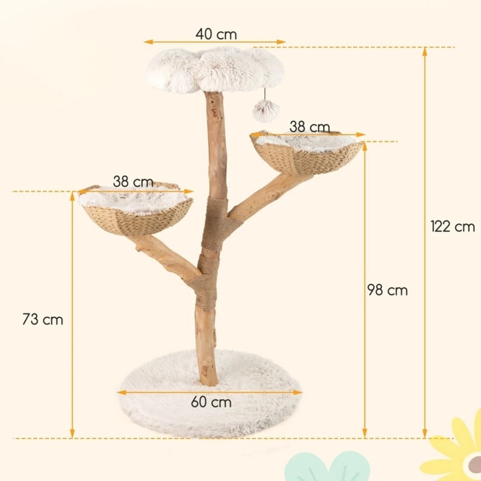 Низька кігтеточка для котів Costway 122