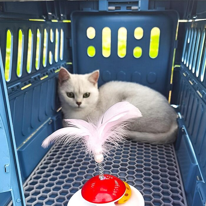 Транспортна переноска для котів та собак - складана, дихаюча переноска для подорожей | Підходить для кошенят, цуценят, перельотів, авто та кемпінгу