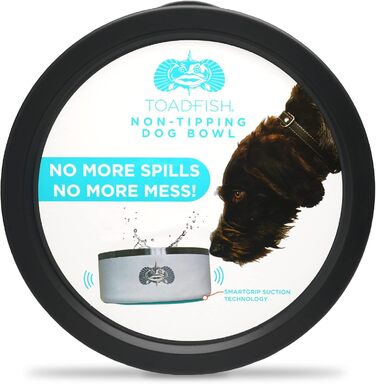 Двошаровий ізольований миска для собак Toadfish з кришкою та Smart-Grip, для корму і води, білий