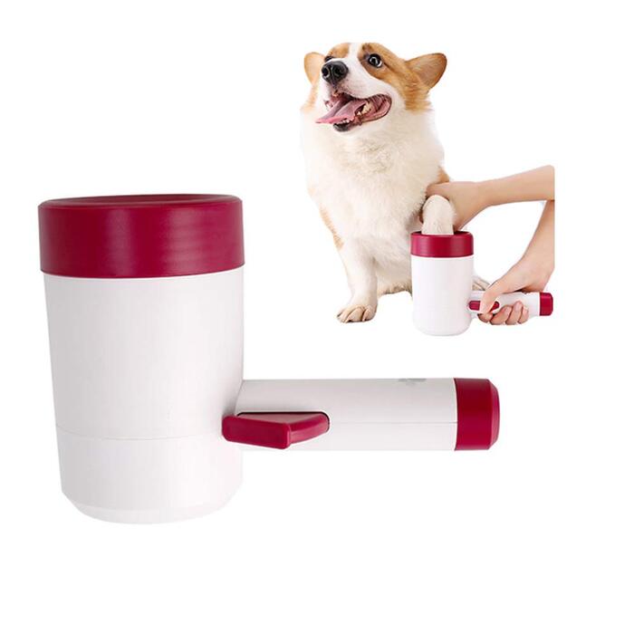 Миска для миття лап для собак, силіконова мийка для лап, щітка для лап, мийка для лап для собак, портативна щітка для чищення домашніх тварин, мийка для лап для собак і котів (фіолетова)