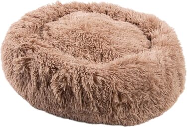 Крісло-лежанка для собак та котів Medisafety Milou - м'яке, зручне, кругле, 50-80 см, кольори: світло-сірий, темно-сірий, бежевий, коричневий