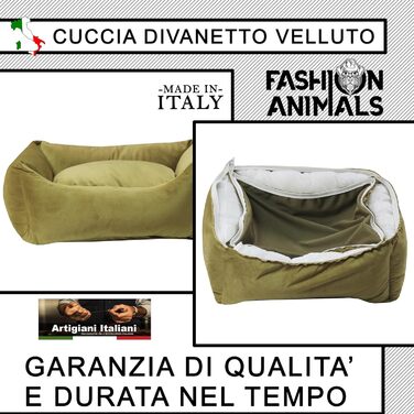 М'яке миється лежанка для собак та котів з блискавкою – Лежанка з тканини велюр – Зручна та легко чиститься – 2 розміри (M, жовтий)