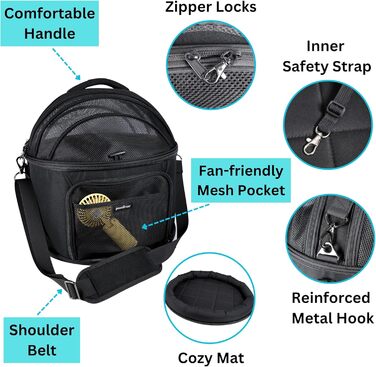 Трансформер-переноска для собак: переноска-автокрісло, переноска для котів, переноска для маленьких собак (сертифікована CPS 5 зірками)