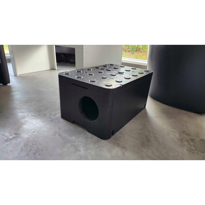 Великий будинок для кота Piocelan, міцна тепла будка 60x40x30 см