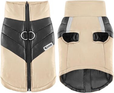 Водонепроникна куртка для собак Idepet: тепла та зручна на осінь/зиму (L, Хакі)