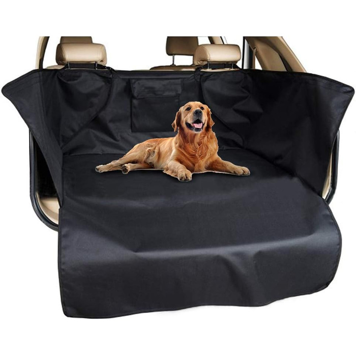 Захист для багажника автомобіля для собак, універсальний, водовідштовхувальний, 185x105x37 см, чорний
