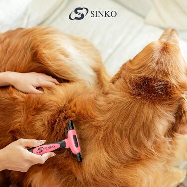 Sinko професійний інструмент для вичісування шерсті собак і котів, рожевий