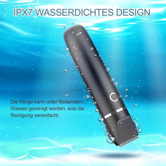 Триммер для обрізки кігтів собак з керамічним лезом - IPX7, USB, безпечний, тихий, чорний