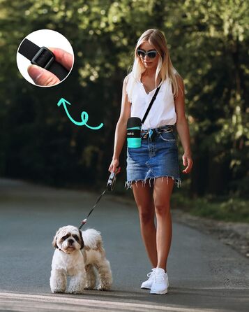 Складана пляшка для води для собак Lesotc, 1000 мл, блакитний колір (для прогулянок, подорожей, кемпінгу)