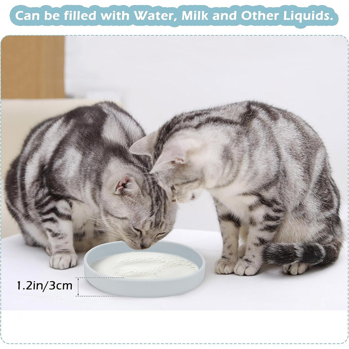 Набори мисок для котів та собак Bebeibon: силіконові, неслизькі, 330 мл, сірі (2 шт.)