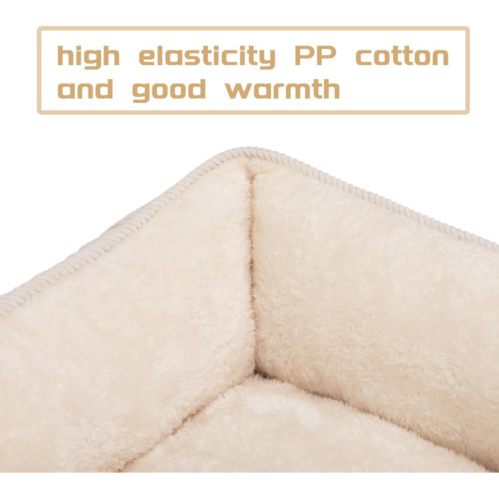 Килимок для котів та собак Hollypet, м'який лежак для тварин, 55x45x15 см, бежевий