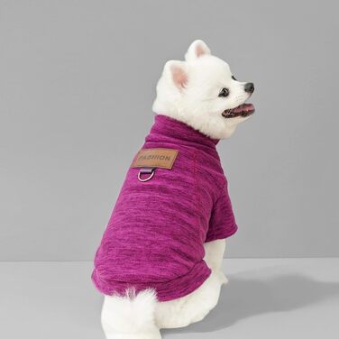 Пуловери для собак - 2/3 шт. з флісу, теплі, з високим коміром, для маленьких собак, кошенят, зимовий одяг для тварин (B-Сірий, фіолетовий, синій, XL)