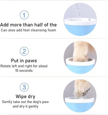 Очисник лап для собак і котів: силіконова щітка для лап, блакитний | Для маленьких, середніх та великих тварин