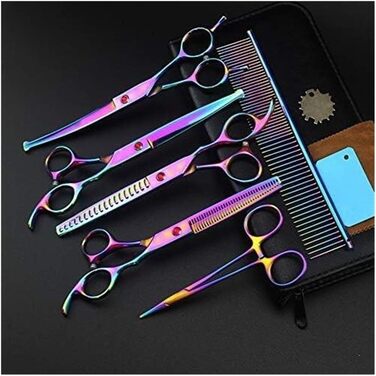 Професійні ножиці для собак, вигнуті - набір для грумінгу, ножиці для стрижки шерсті тварин