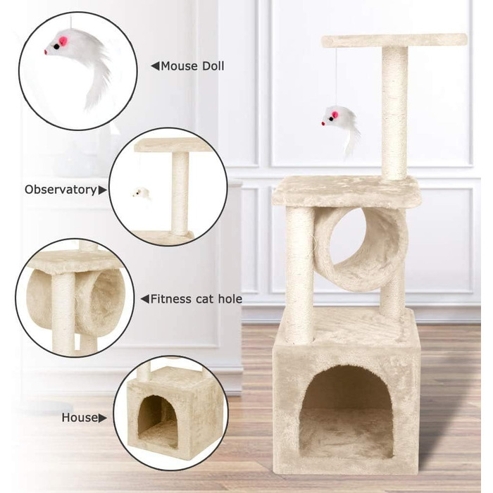 Когтеточка для котів CA&T P.J Pet Products, бежева, універсальна