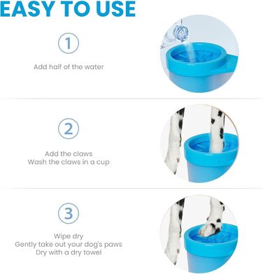 Очисник лап для собак: видаляє бруд та сміття. Комплект з рушниками, силіконовий, портативний. Рожевий, L.